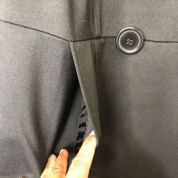 INC International Concepts black trench button front coat, size XL - Picture 15 of 16